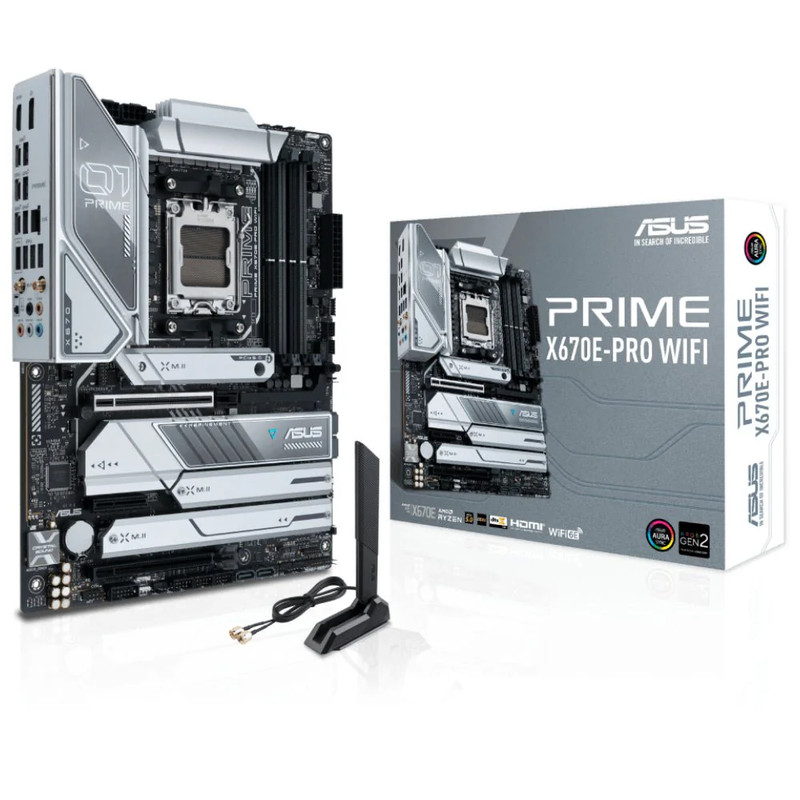 Asus Prime X670E-Pro Wi-Fi DDR5 AM5 AMD ATX Gaming Motherboard - اللوحة الأم